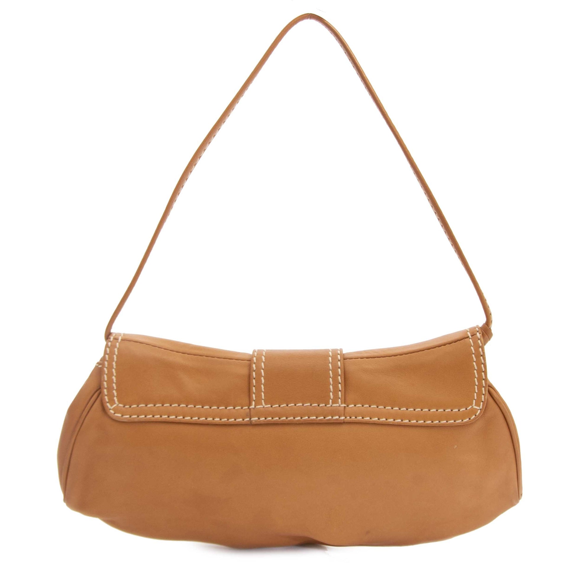 Celine Cognac Leather Clutch Bag now for sale at labellov vintage fashion webshop belgium