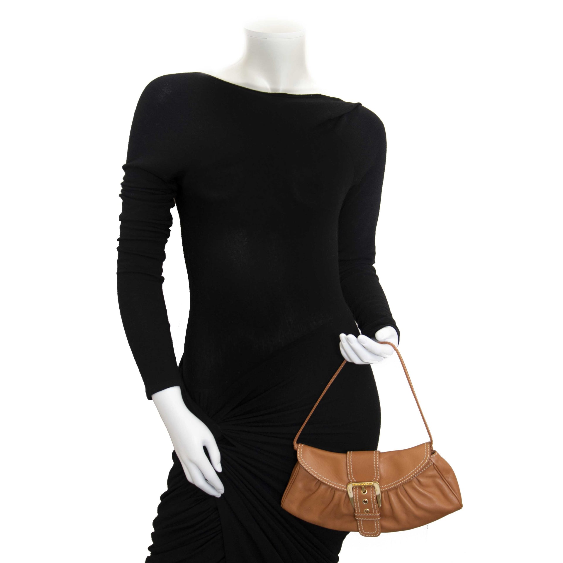 Celine Cognac Leather Clutch Bag now for sale at labellov vintage fashion webshop belgium