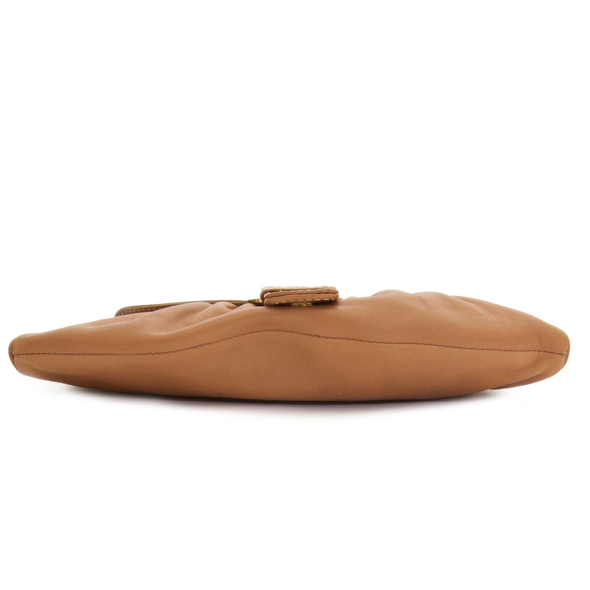 Celine Cognac Leather Clutch Bag now for sale at labellov vintage fashion webshop belgium