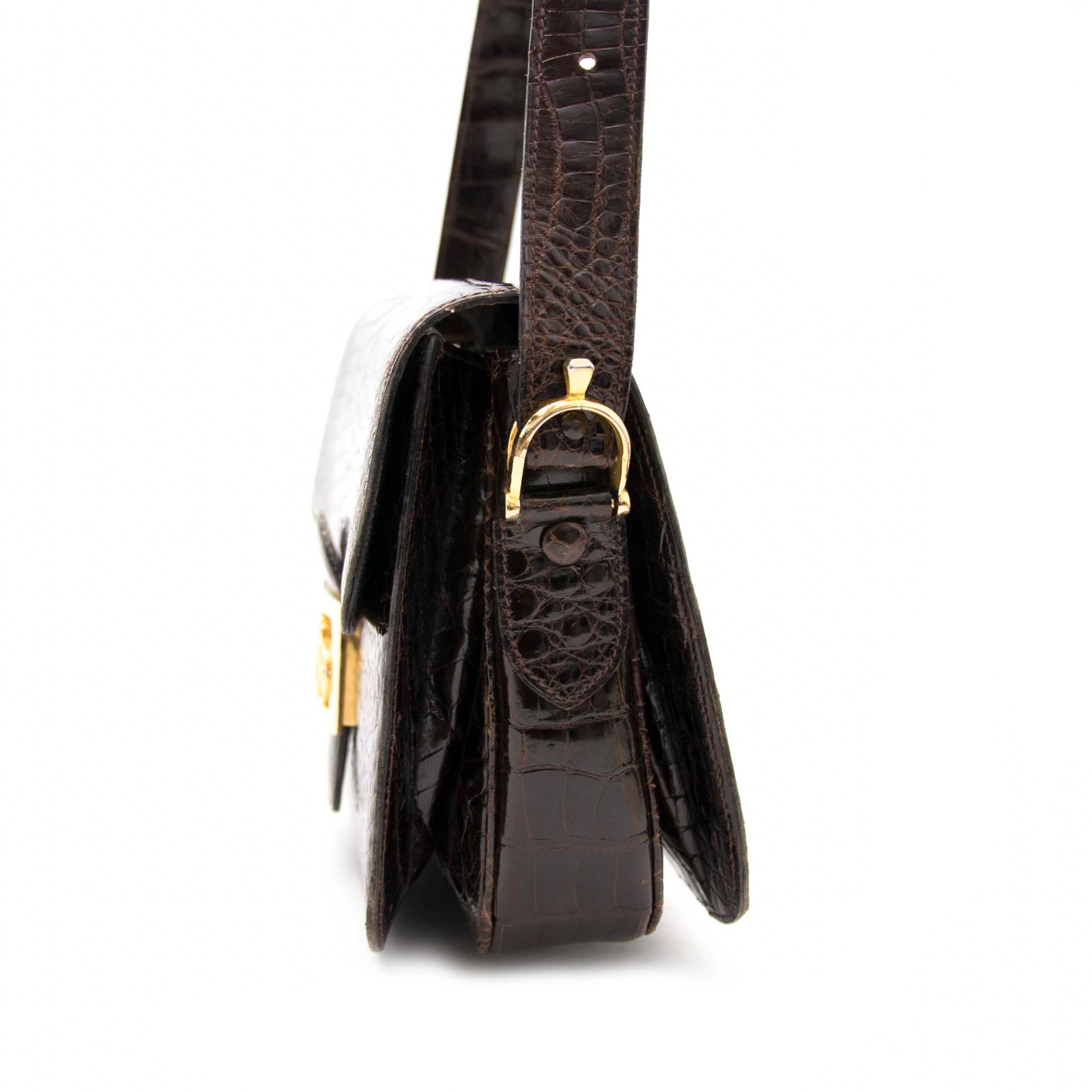 Céline Vintage Croco Horse Box Bag kopen in Antwerpen