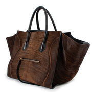 Celine Pony Hair Medium Luggage Phantom Handbag