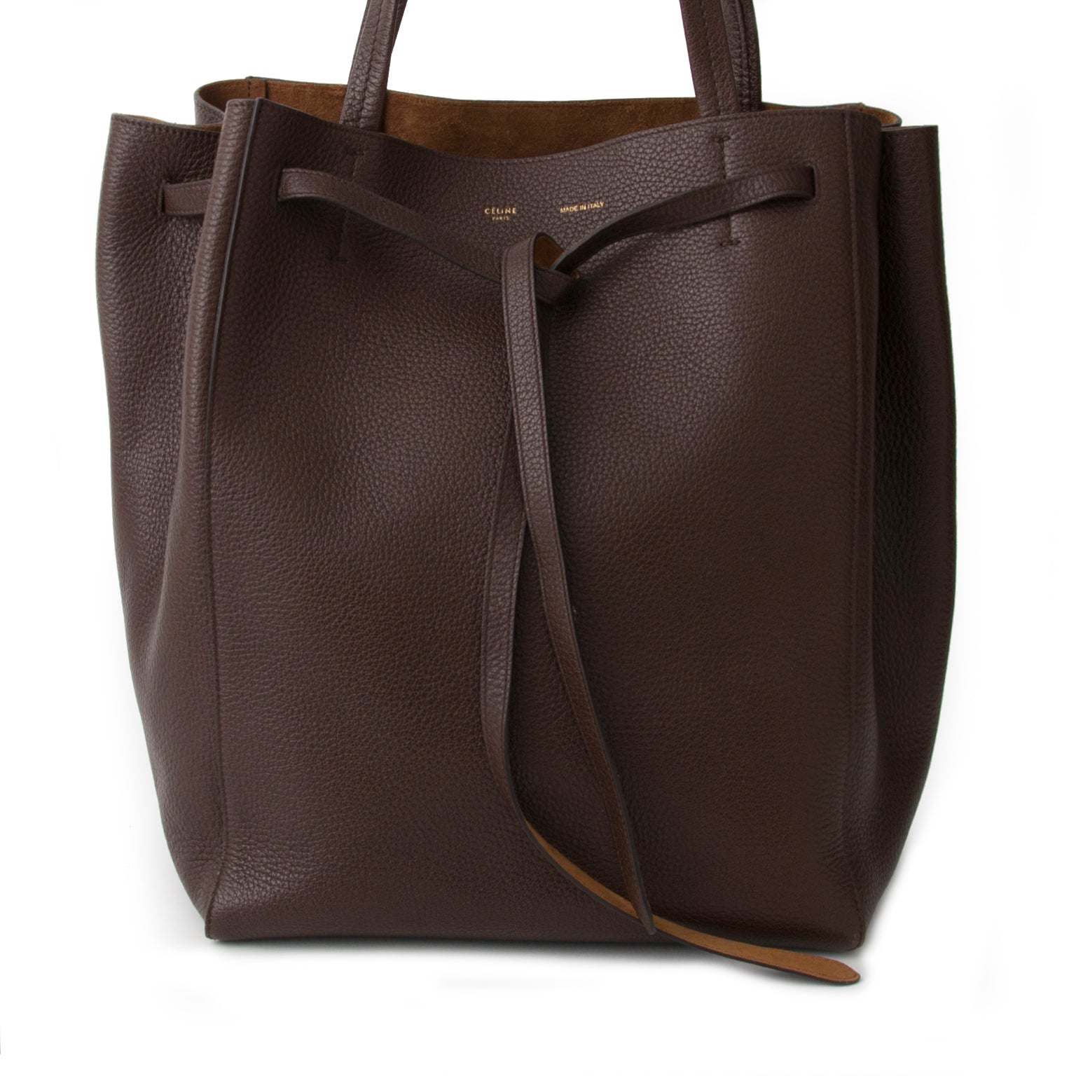 acheter en ligne pour le meilleur prix sac a main Celine Cabas Phantom Chocolat Brown