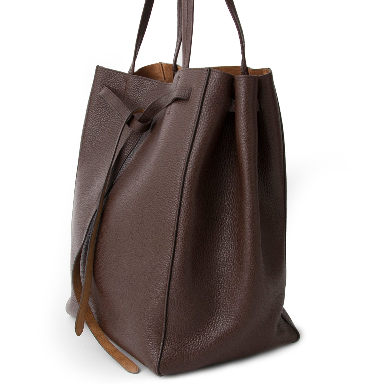 net als nieuw Celine Cabas Phantom Chocolat Brown webshop en boetiek labellov.com