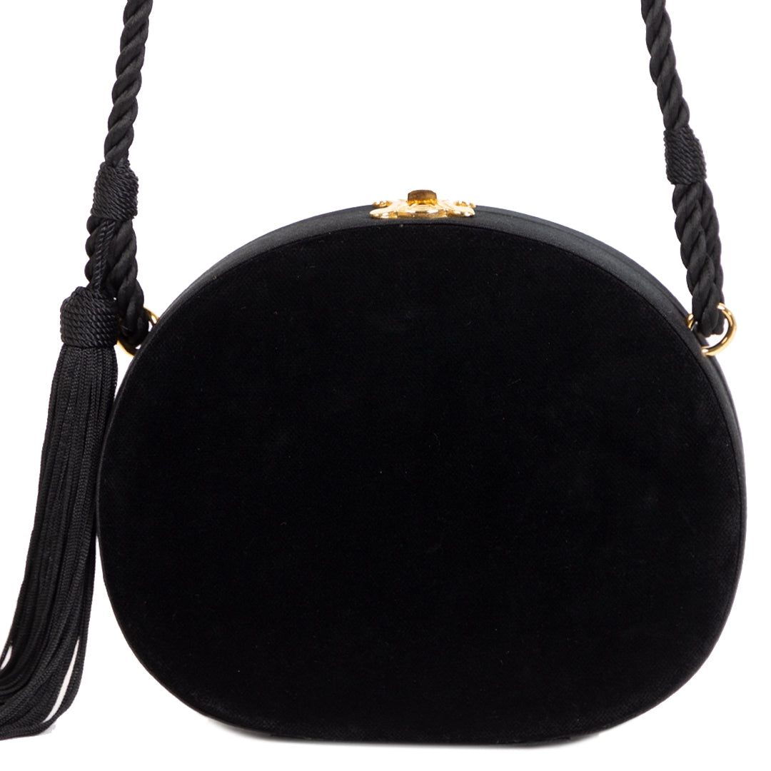 Celine Black Velvet Case Crossbody Bag