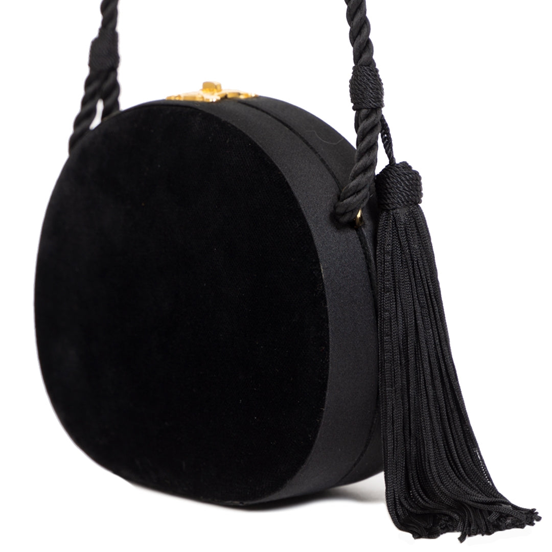 Celine Black Velvet Case Crossbody Bag
