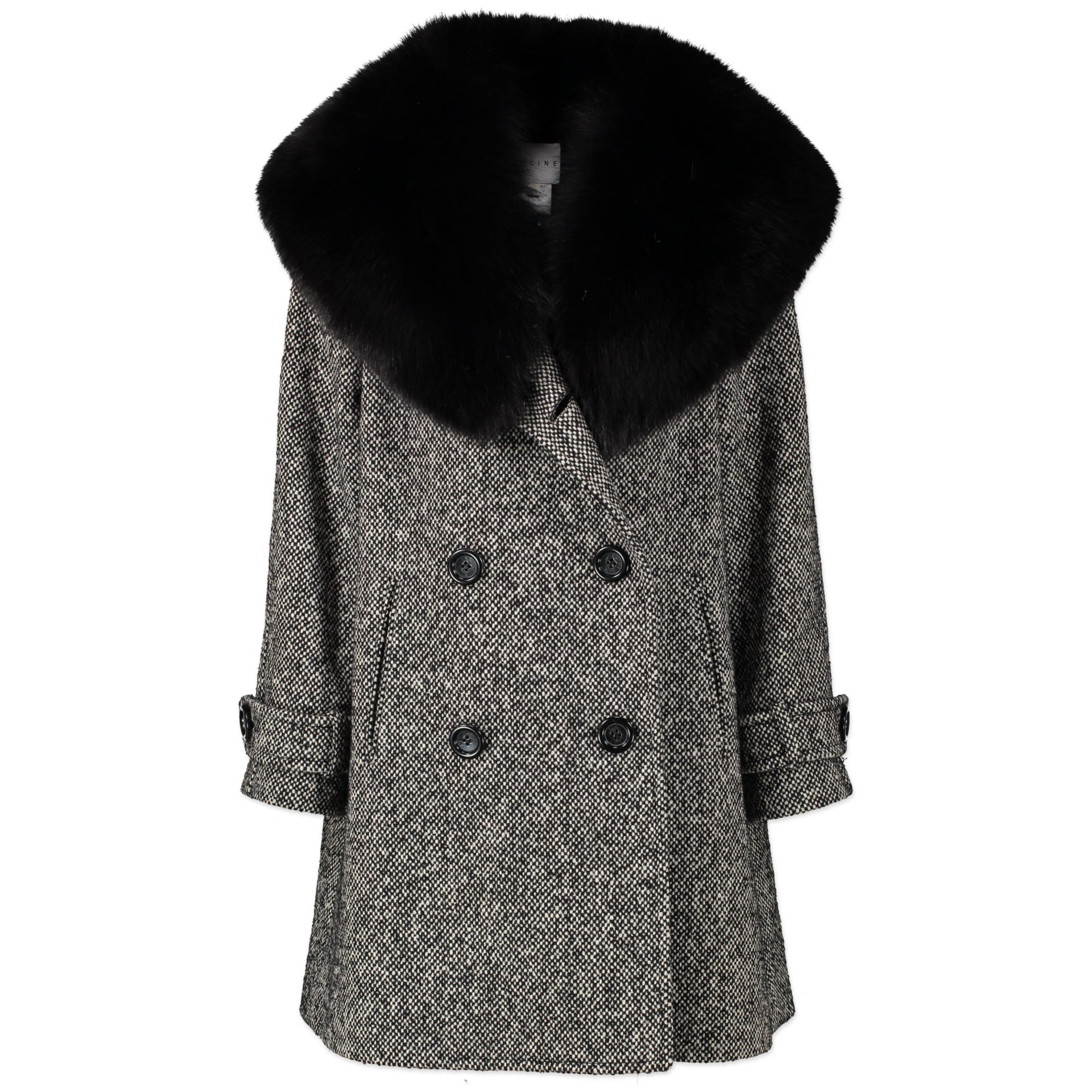 Celine Wool-Mohair Knee-Length Coat - Size 36 online available at Labellov secondhand luxury