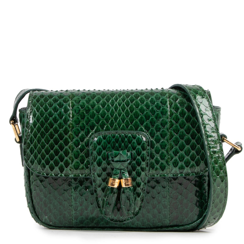 Céline Malachite Python Tassel Bag Small online at the best price