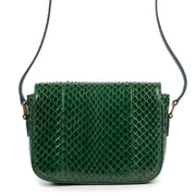 koop veilig online tegen de beste prijs Céline Malachite Python Tassel Bag Small