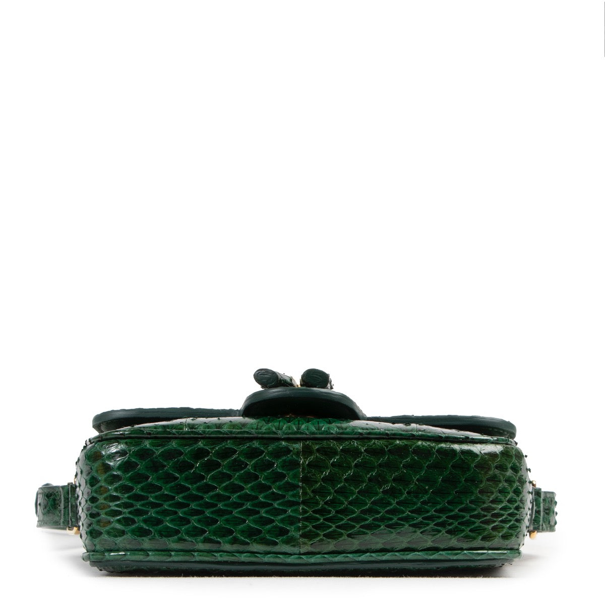 koop online jou tweedehands Céline Malachite Python Tassel Bag Small