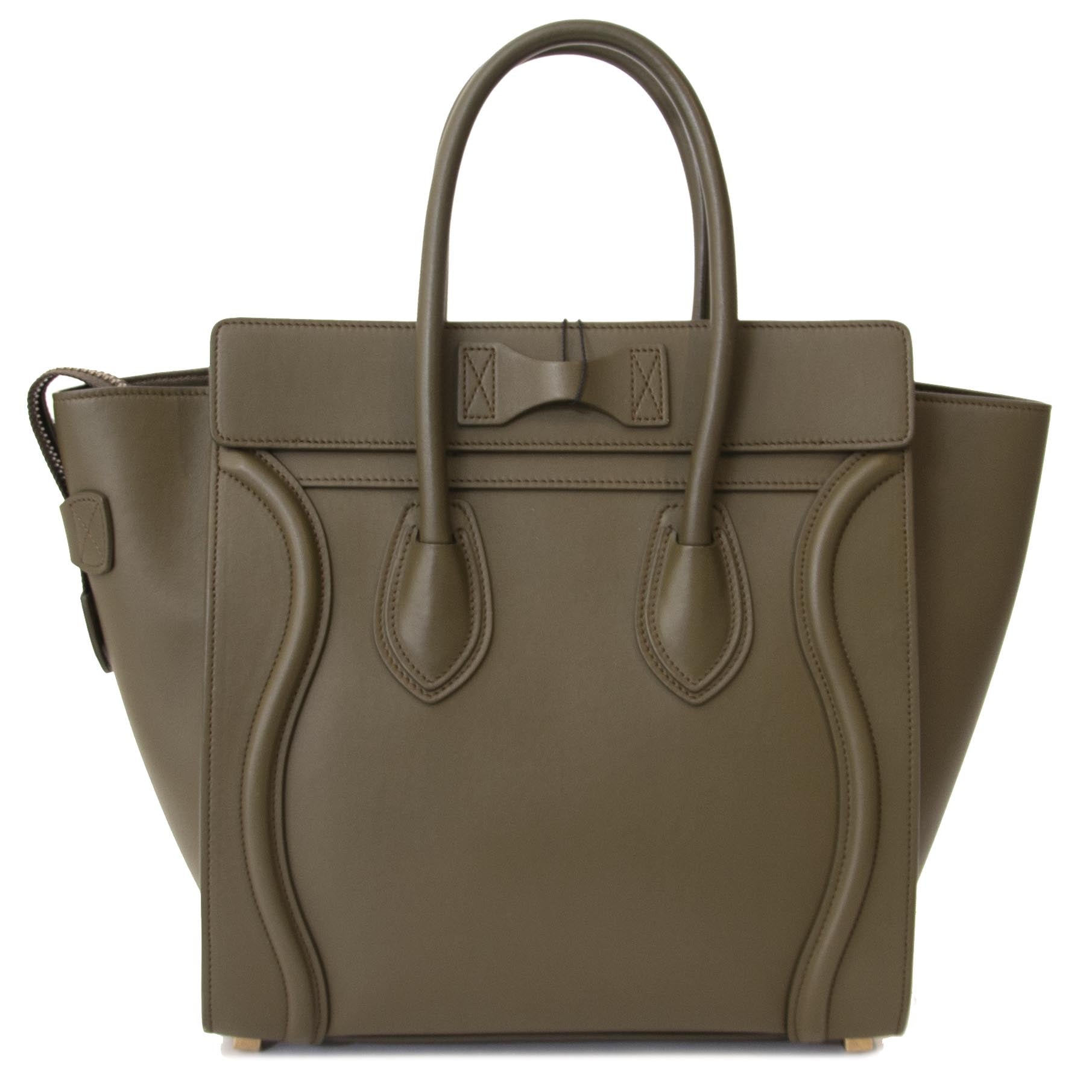 Celine Khaki Luggage Micro Shopper Tote kopen en verkopen aan de beste prijs bij Labellov tweedehands luxe