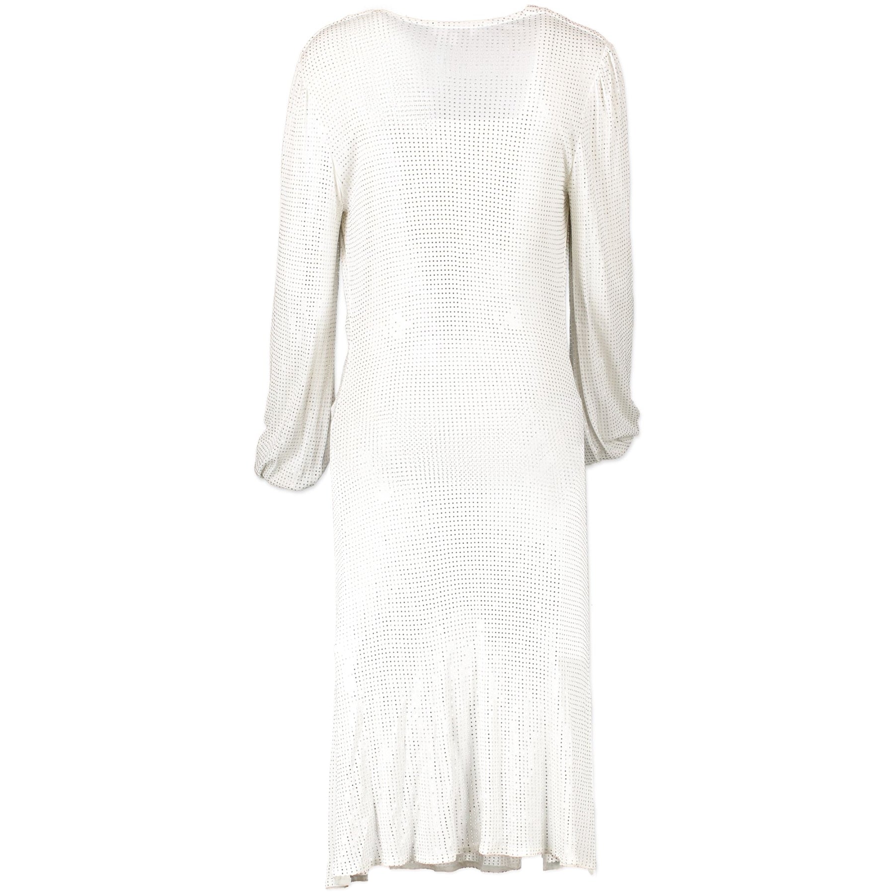Celine White Dress With Swarovski Rhinestones