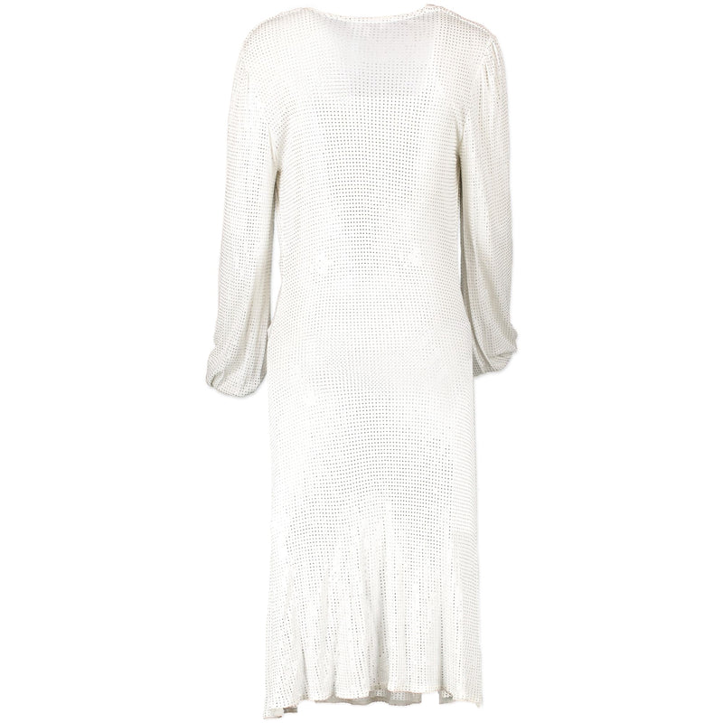 Celine White Dress With Swarovski Rhinestones