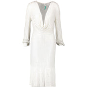 Celine White Dress With Swarovski Rhinestones