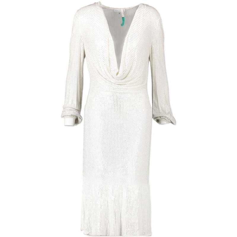 Celine White Dress With Swarovski Rhinestones