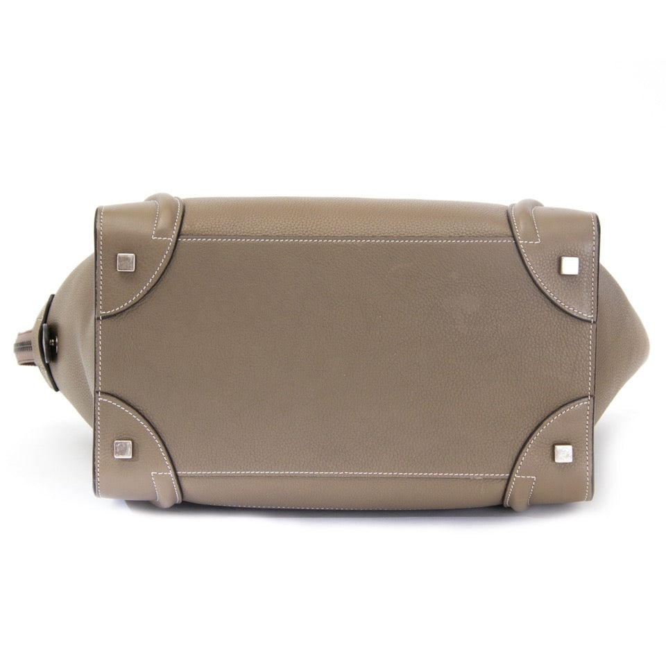 acheter en ligne seconde main sac a main Celine Mini Luggage Dune Tote
