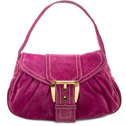 Celine Suede Pink Buckle Bag for sale online at Labellov secondhand luxury in Antwerp