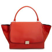 acheter en ligne seconde mainCeline Red Calfskin Suede Medium Trapeze Bag