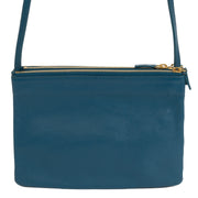 Authentieke Tweedehands Celine Trio Teal Crossbody Bag juiste prijs veilig online shoppen luxe merken webshop winkelen Antwerpen België mode fashion