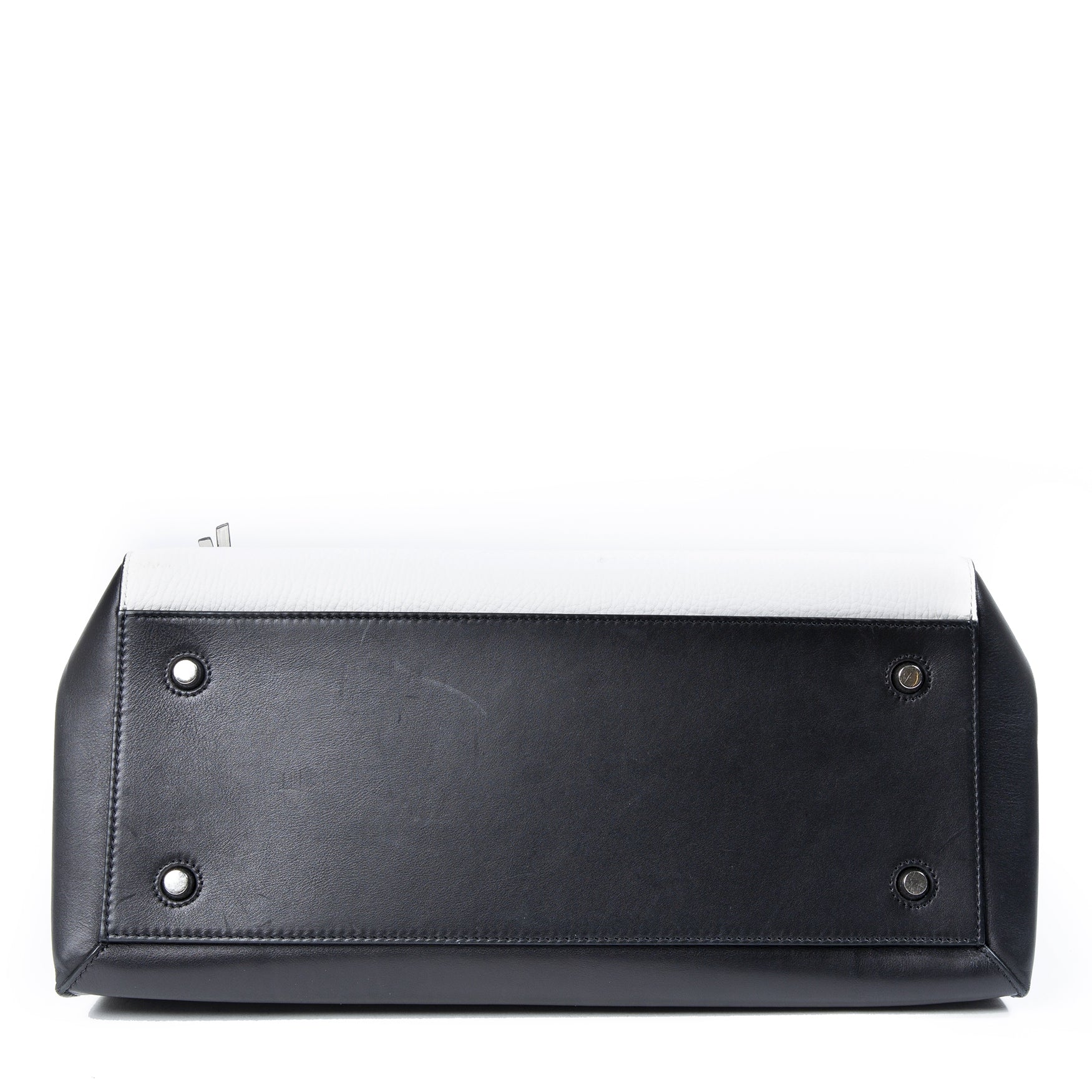céline black & white leather edge bag now for sale at labellov vintage fashion webshop belgium