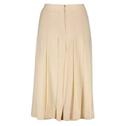 Celine Cream Pleated Skirt - size FR42 aan de beste prijs bij Labellov tweedehands luxe in Antwerpen