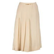 Celine Cream Pleated Skirt - size FR42
