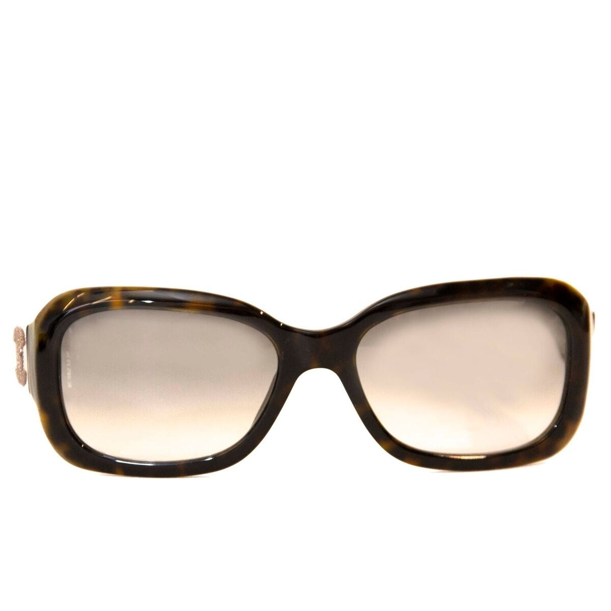 Buy this authentic second-hand vintage Chanel Tortoise Round Sunglasses at online webshop LabelLOV.