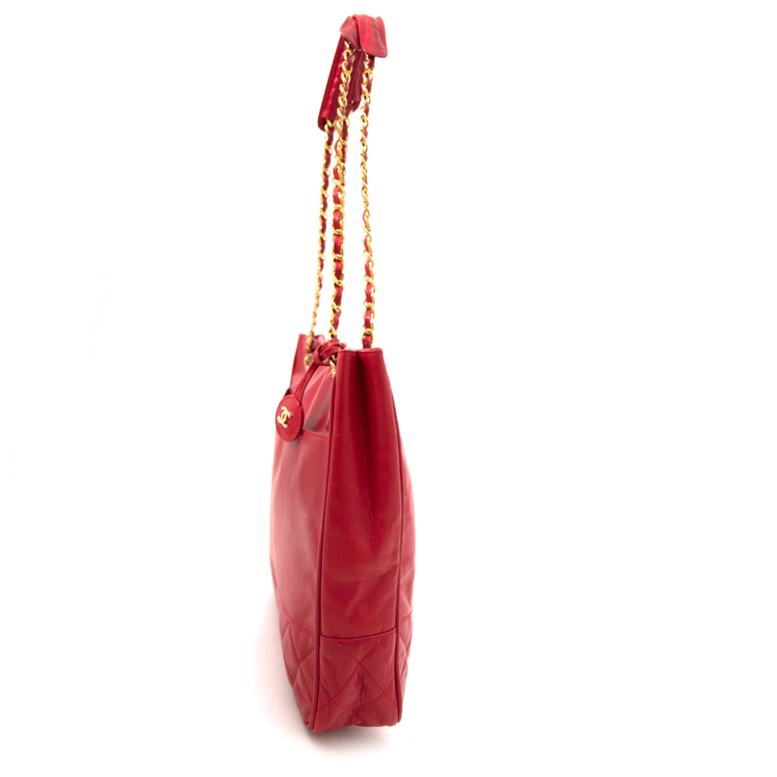 Acheter en ligne chez Labellov.com Chanel Red Shopping Tote