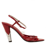 Chanel Red Patent CC Logo Heels