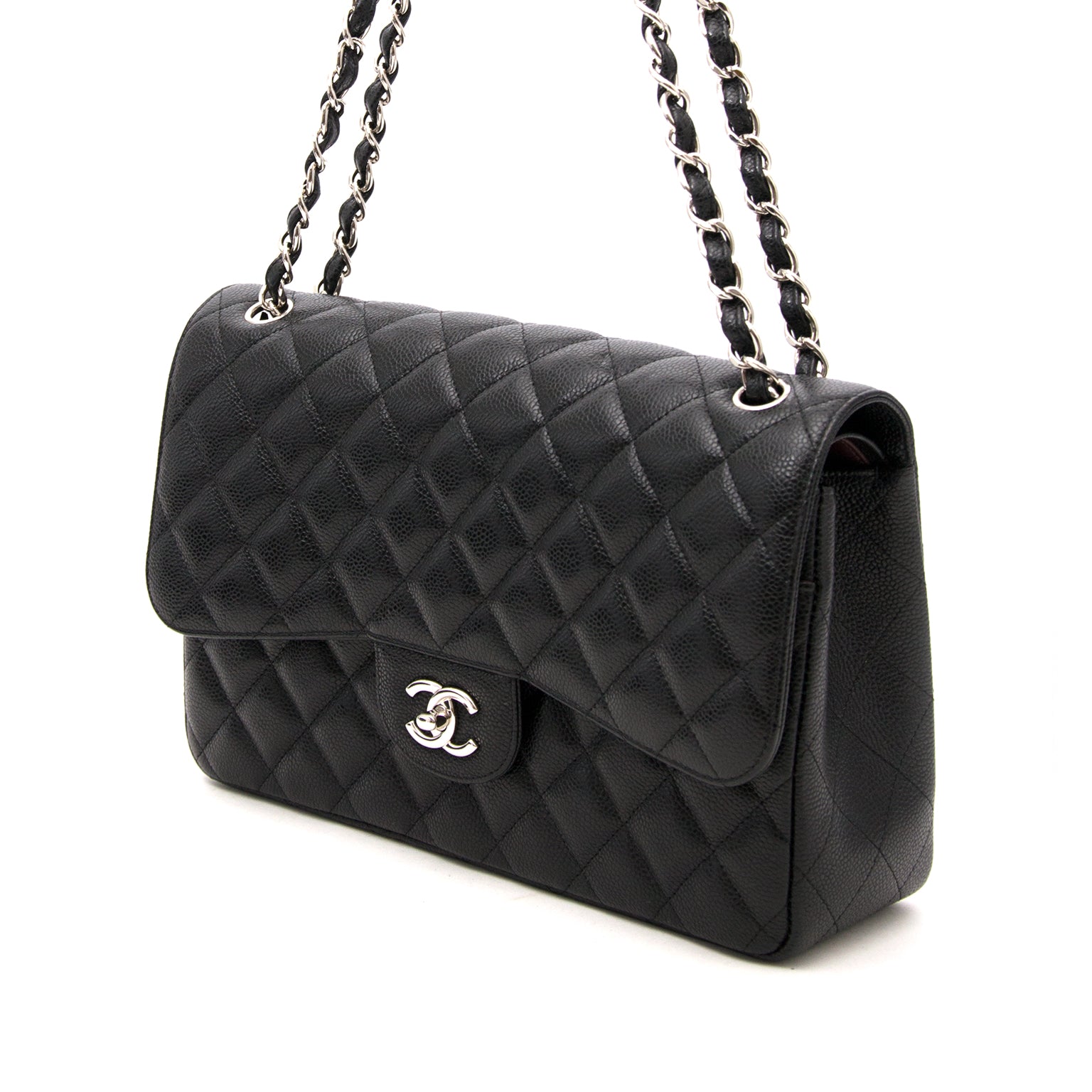 As NewChanel Jumbo Classic Flap Bag Caviar