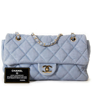 Chanel Baby Blue Single Flap Bag for sale at Labellov secondhand designer webshop