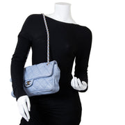 Chanel Baby Blue Single Flap Bag outfit post