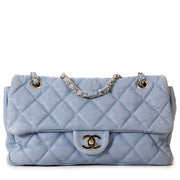 Chanel Baby Blue Single Flap Bag for sale at Labellov secondhand luxury