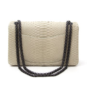 Acheter un Chanel Beige Phyton 2.55 Jumbo Flap Bag en ligne