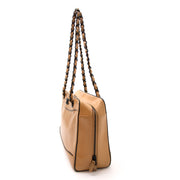 koop online tweedehands beige chanel schouderhandtas aan de beste prijs
