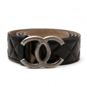 Buy your authentic Chanel Quilted Black Leather Belt size 90 for the best price at Labellov secondhand luxury in Antwerp