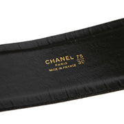 chanel black leather and chain belt now for sale at labellov vintage fashion webshop belgium