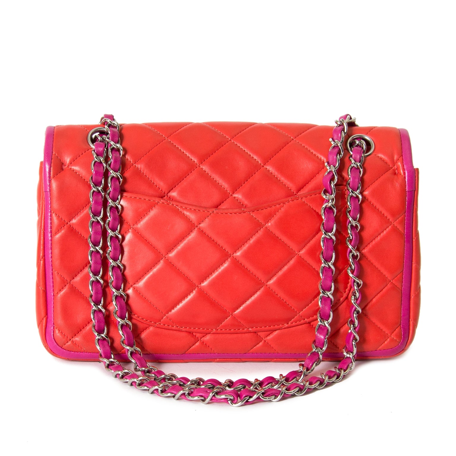 chanel bicolor classic flap bag medium à vendre seconde-à-main vintage webshop de mode labellov belgique