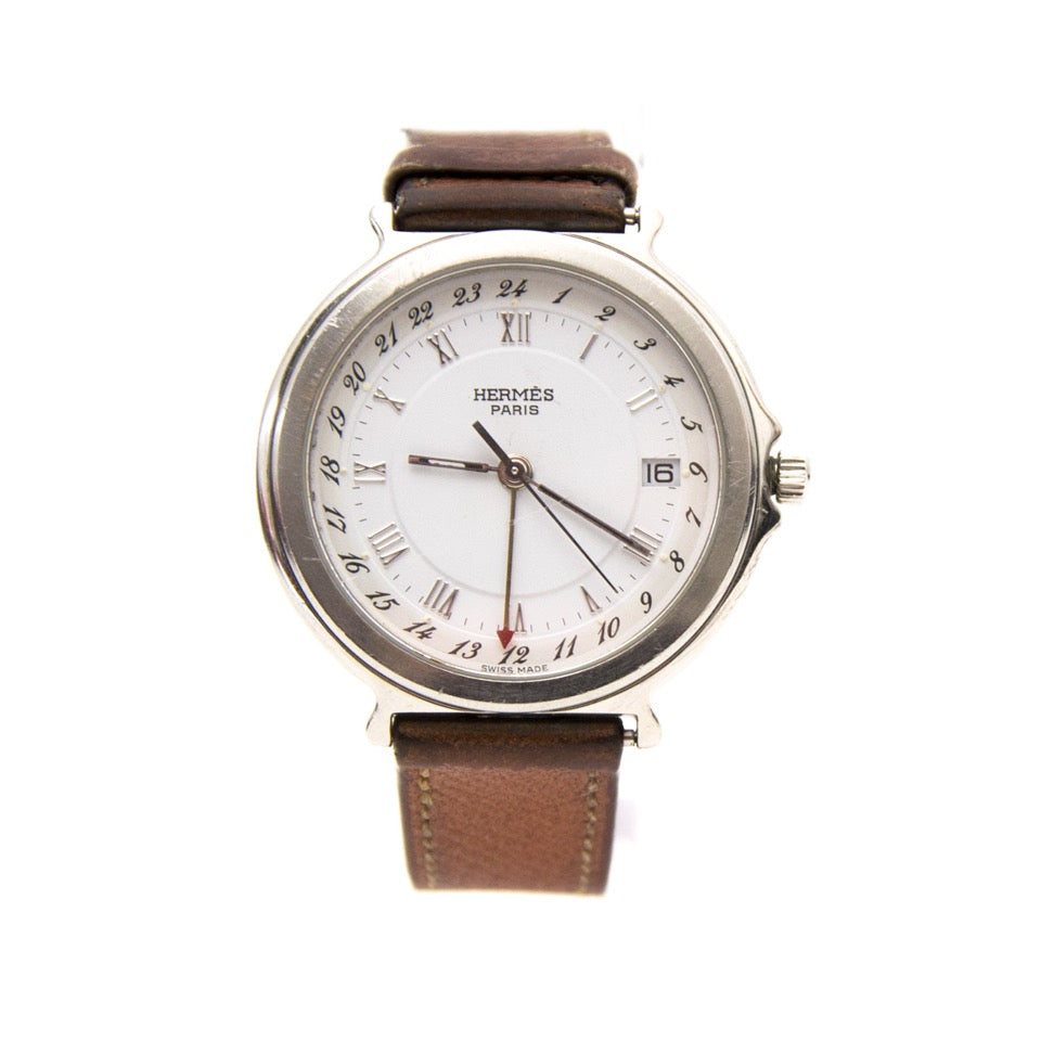 Vintage Hermès brown Arceau watch for the best price at Labellov webshop. Safe and secure online shopping with 100% authenticity. Vintage Hermès Arceau brun montre pour le meilleur prix.