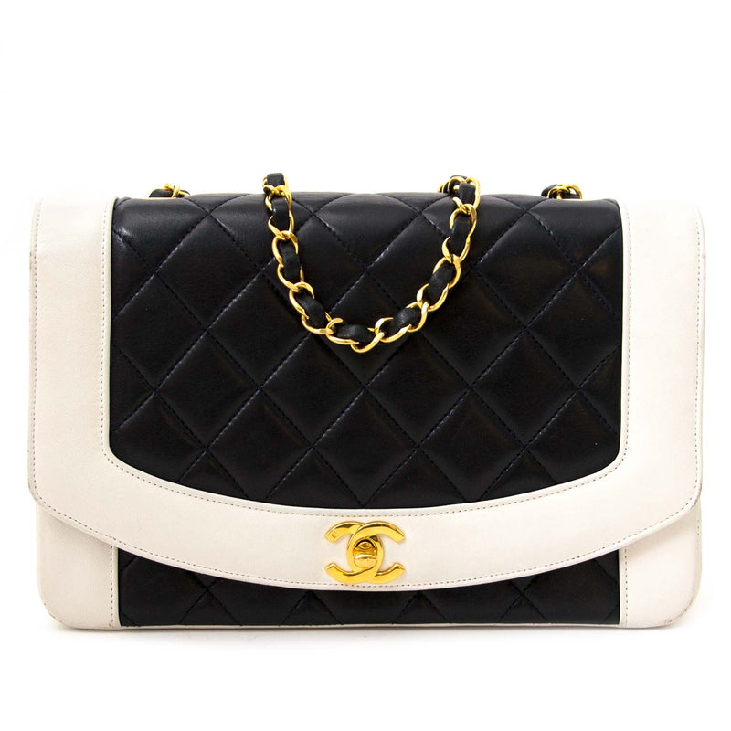 shp safe online your Chanel Black And White Diana Bag