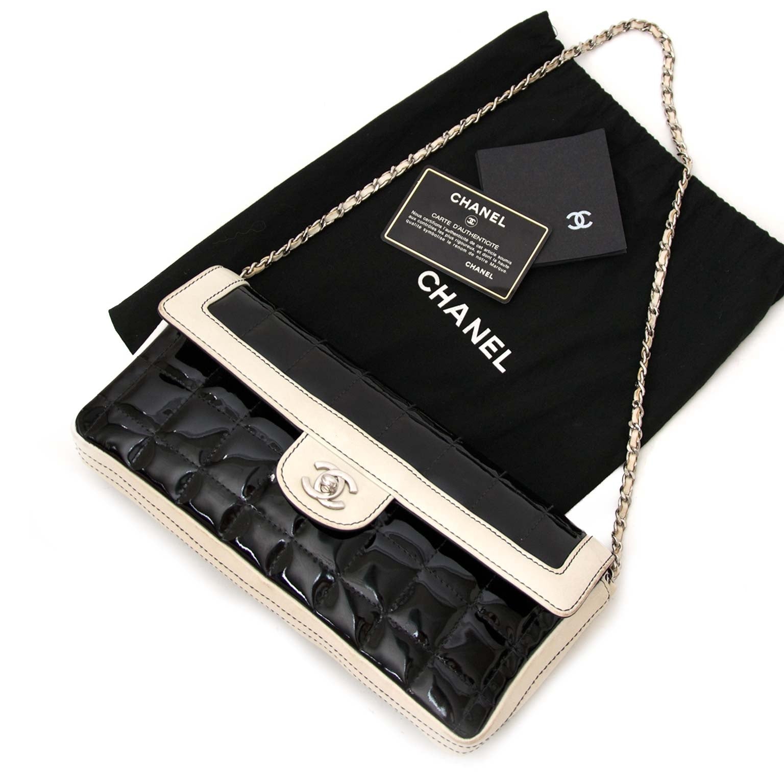 Chanel Black Patent Cube Shoulder Bag