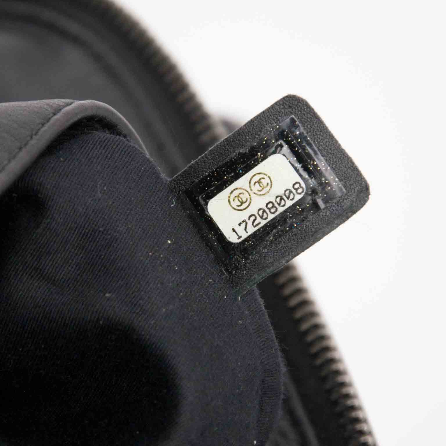 Chanel Quilted Black Leather Backpack