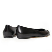 chanel black leather cap-toe ballerinas now for sale at labellov vintage fashion webshop belgium
