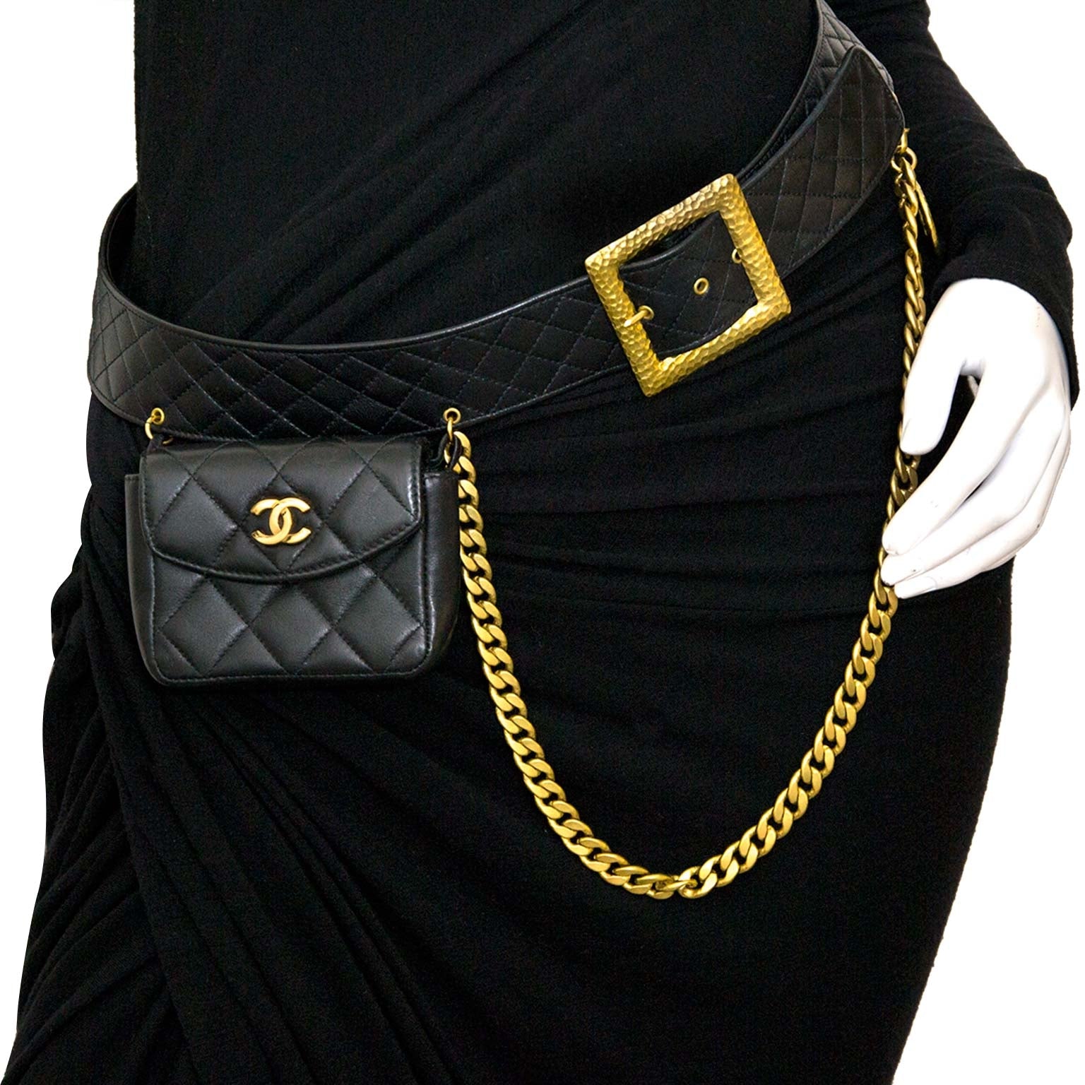 buy authentic chanel quilted caviar leather waist belt bag now at labellov vintage fashion webshop belgium