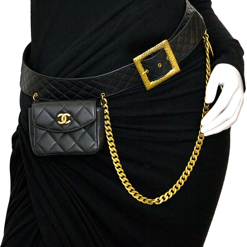 buy authentic chanel quilted caviar leather waist belt bag now at labellov vintage fashion webshop belgium