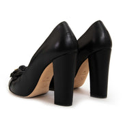 chanel black camelia heels now for sale at labellov vintage fashion webshop belgium