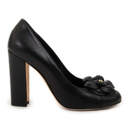 chanel black camelia heels now for sale at labellov vintage fashion webshop belgium