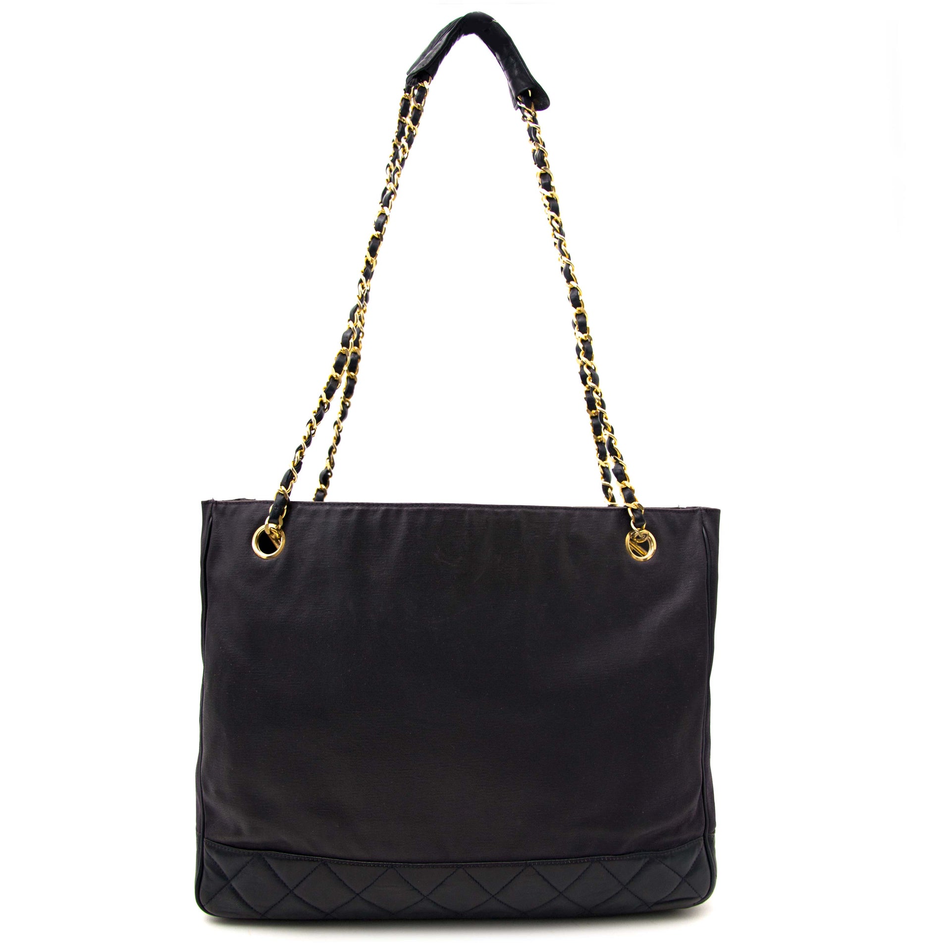 searching for a small luxury Vintage Chanel Coated Canvas Shopping Tote