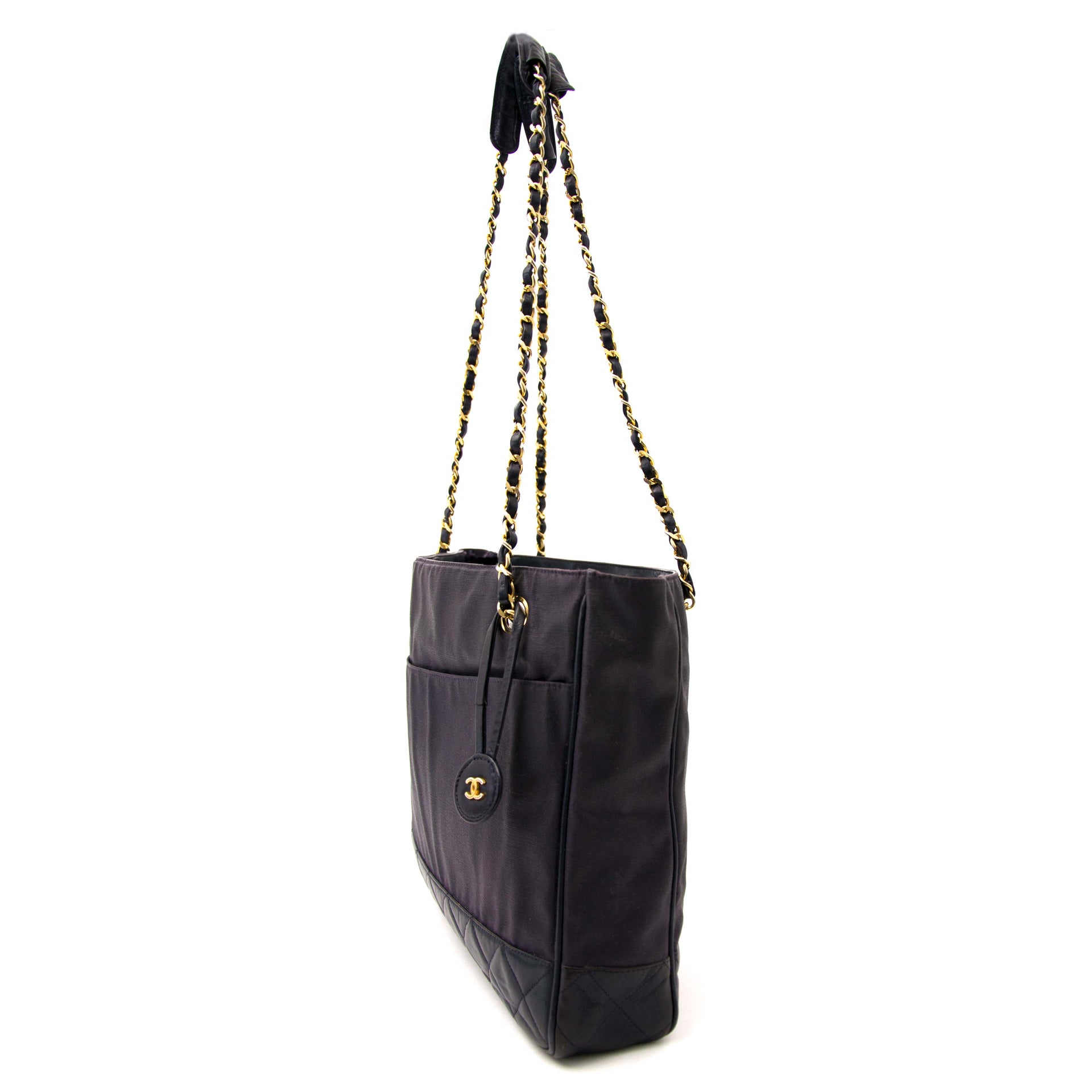 acheter en ligne pour le meilleur prix Vintage Chanel Coated Canvas Shopping Tote