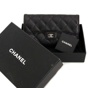 koop Chanel Black Lambskin Classic Flap Wallet en betaal veilig online