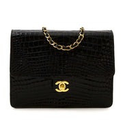 Chanel Black Croco Flap Bag for the best price available at Labellov